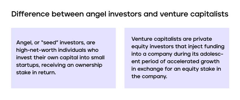 difference between angel investment and venture capital